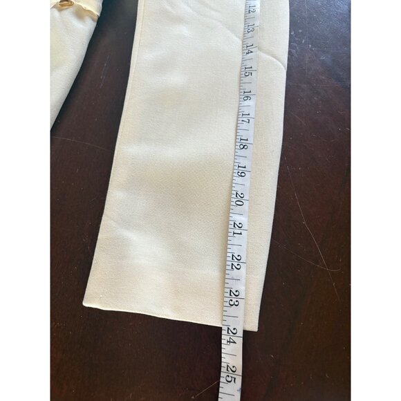 Vintage Y2K 2000s Bebe Off White Ivory Tailored Wool Blazer Size 6 - Picture 8 of 13